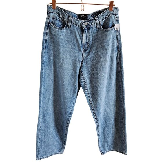 Banana Republic Woman Size 12 High Waist Barrel Fit Jeans NWT Medium Wash Modern - Picture 1 of 6